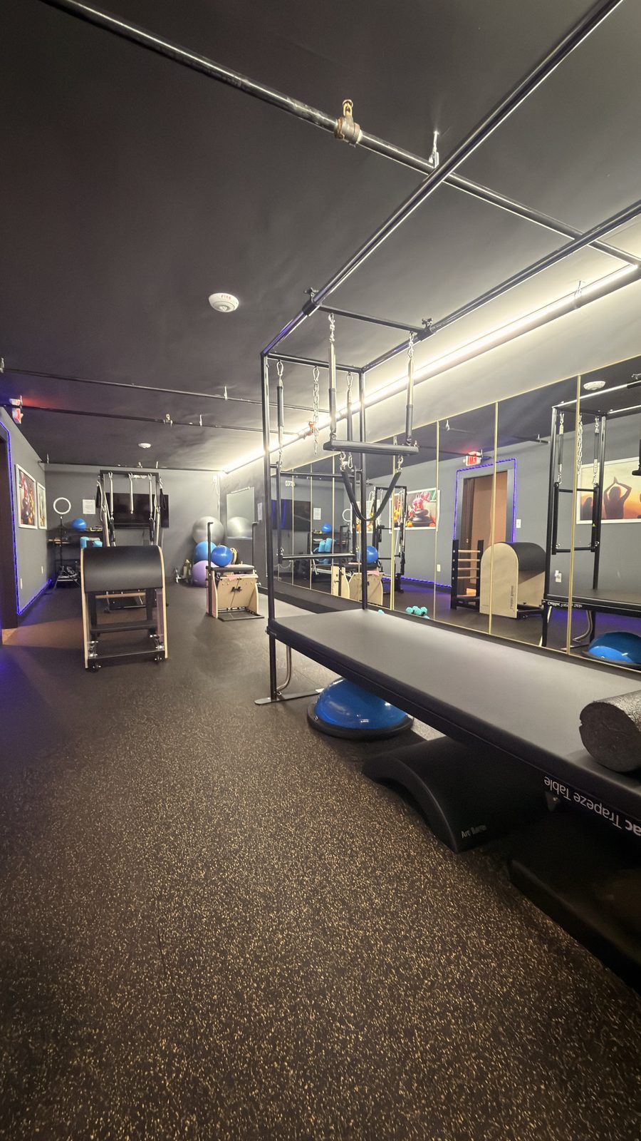Reformer and Trapeze Table in the BodyFlex Pilates studio at The Workout Yard, Everett MA